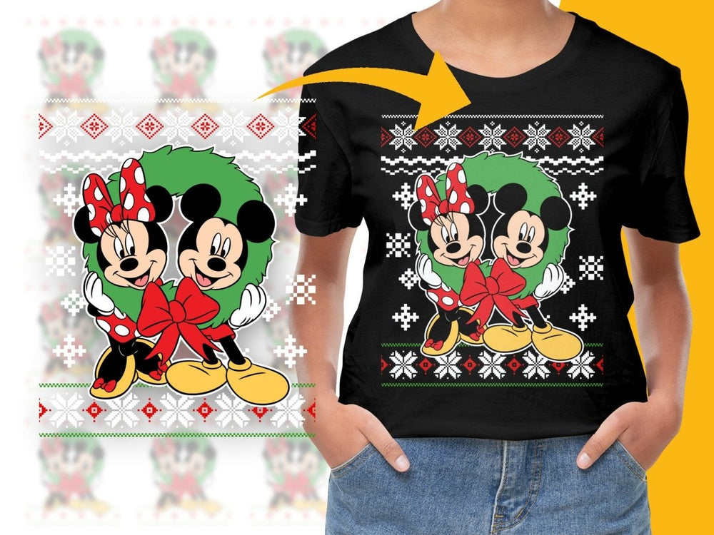 Mickey and Minnie Mouse Christmas Holiday PNG File - Teepew