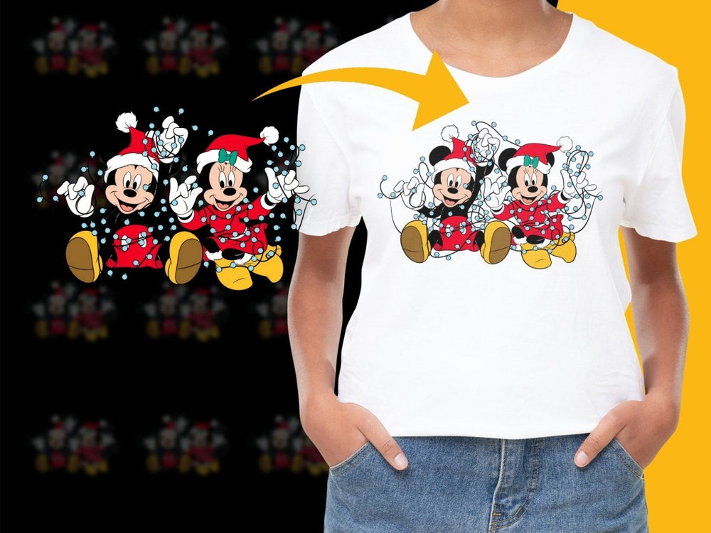 Mickey and Minnie Mouse Christmas PNG File - Teepew