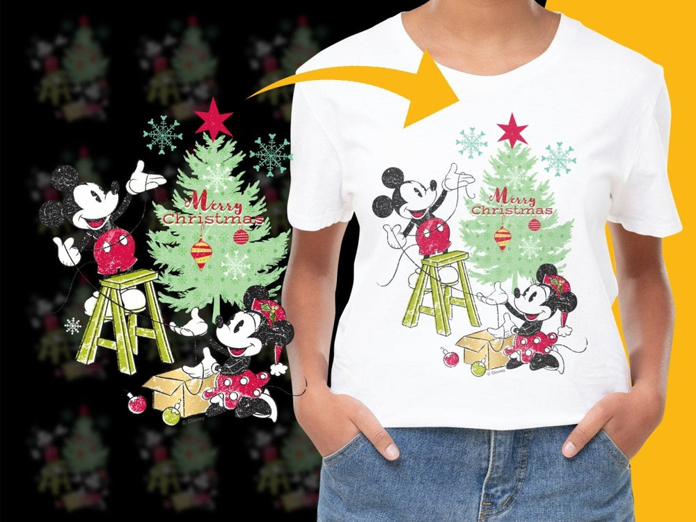 Mickey and Minnie Mouse Merry Christmas PNG File - Teepew