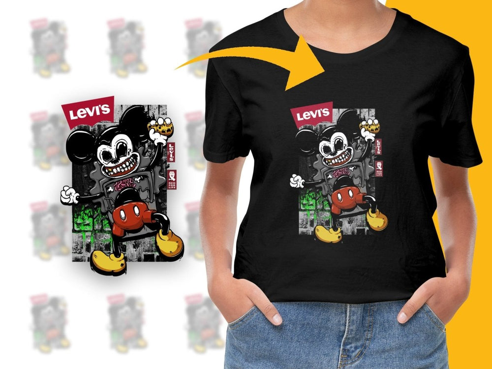 Mickey Horror Style Graphic Crewneck PNG File - Teepew