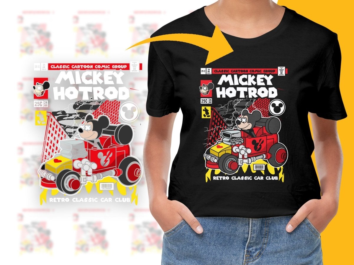 Mickey Hot Rod Popculture PNG File - Teepew