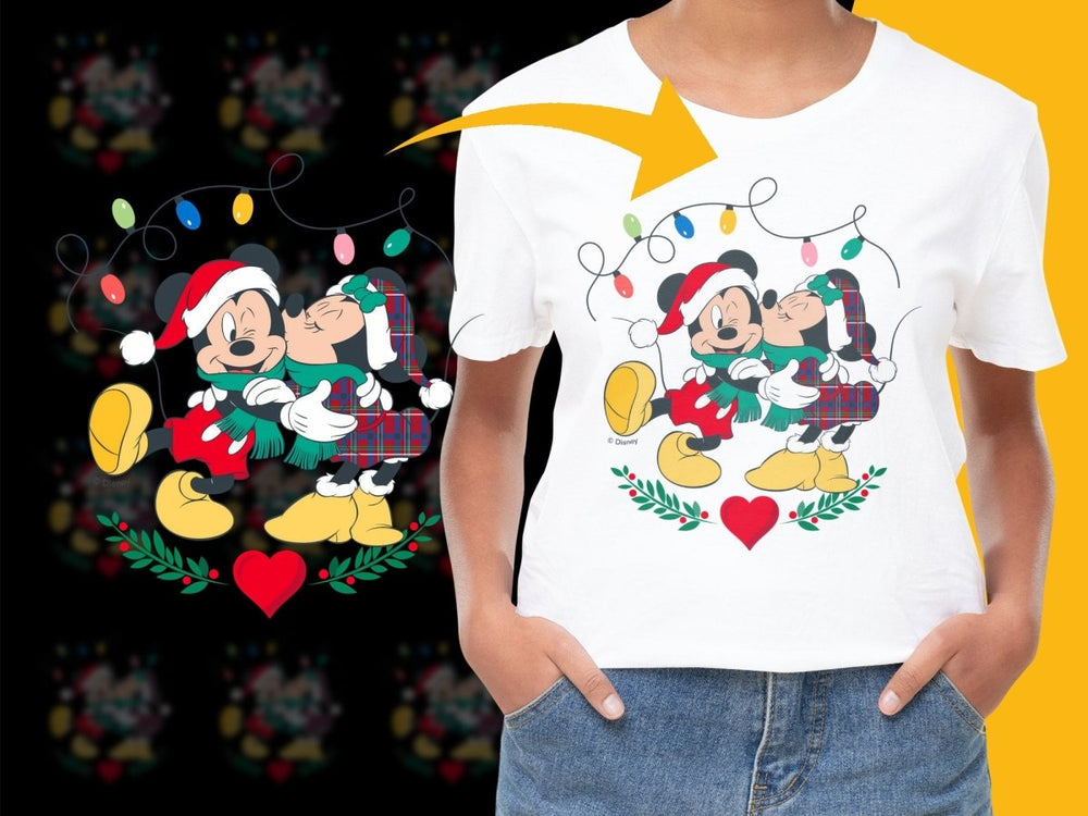 Mickey Mouse and Minnie Mouse Christmas Theme PNG File - Teepew