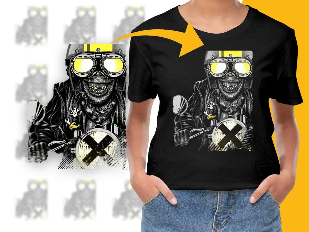 Mickey Mouse Biker Design Men's Graphic PNG File - Teepew