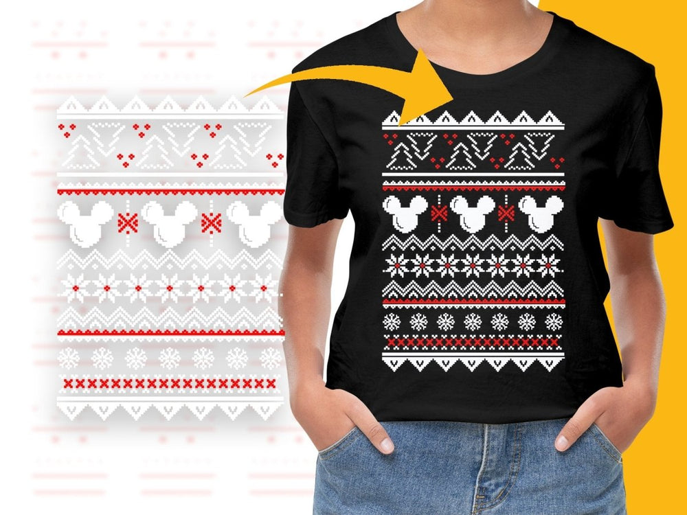 Mickey Mouse Christmas Holiday Ugly Pattern PNG File - Teepew