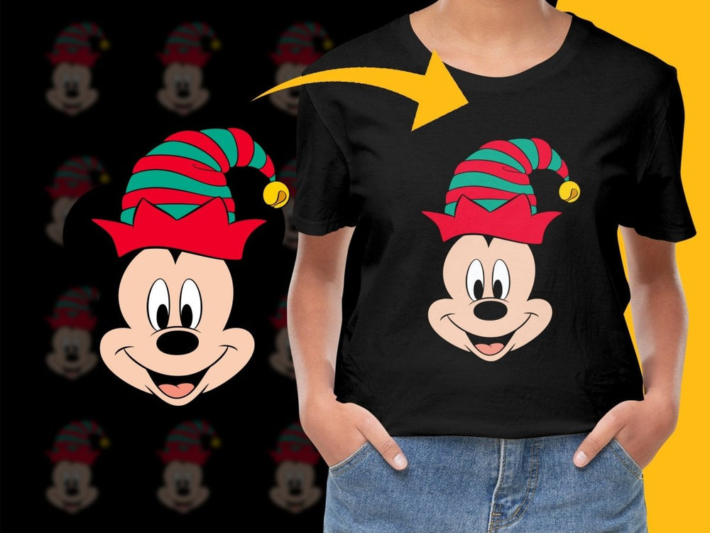 Mickey Mouse Christmas Themed Festive Graphic PNG File - Teepew