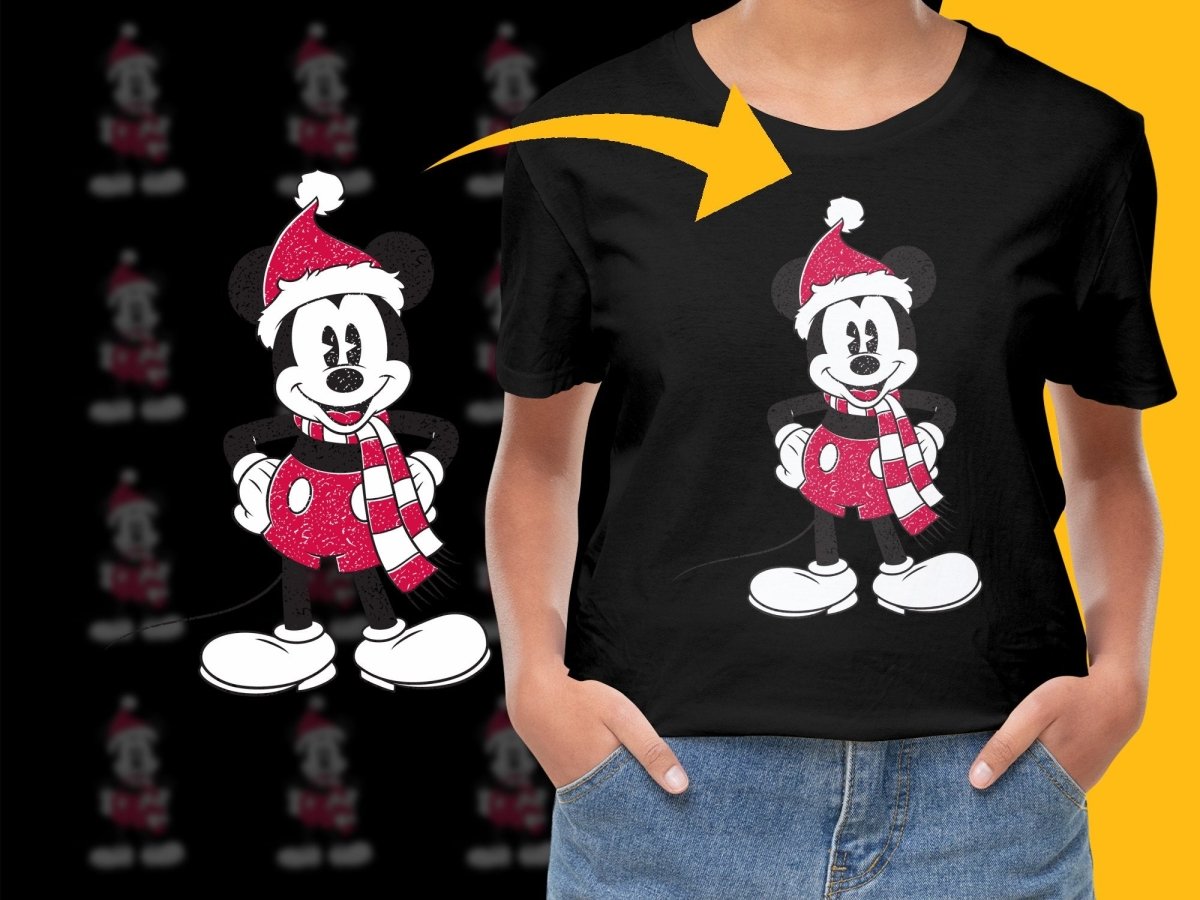 Mickey Mouse Christmas Themed Graphic PNG File - Teepew