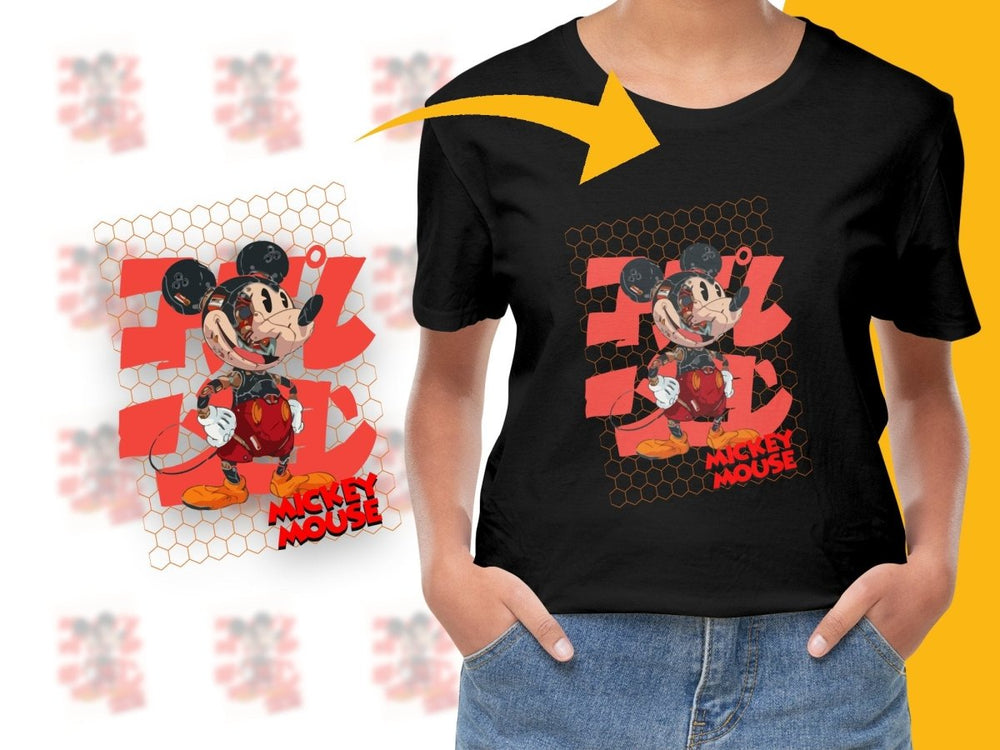 Mickey Mouse Distressed Graphic PNG File - Teepew