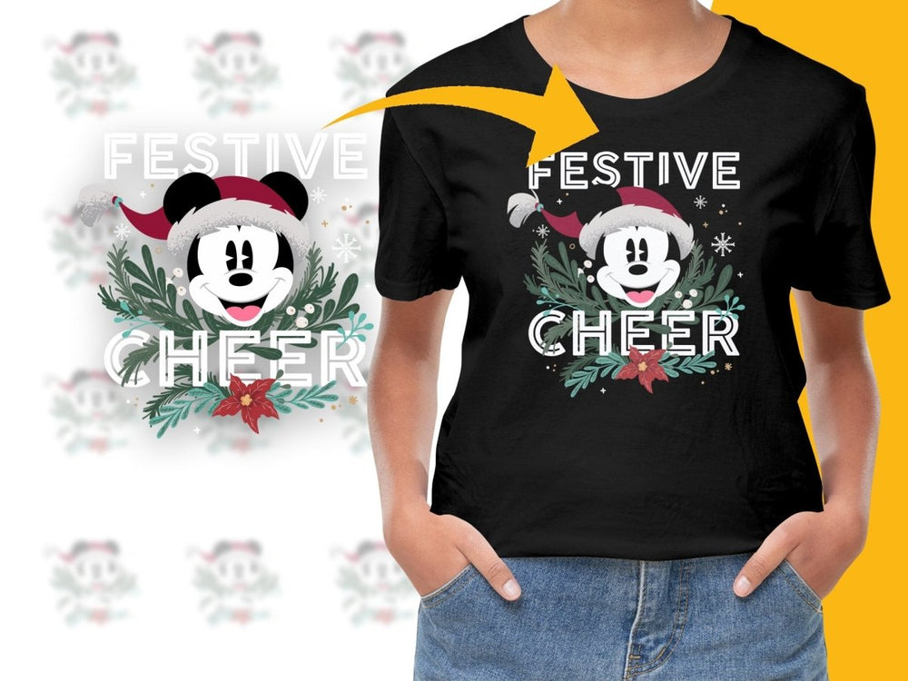 Mickey Mouse Festive Cheer Christmas PNG File - Teepew