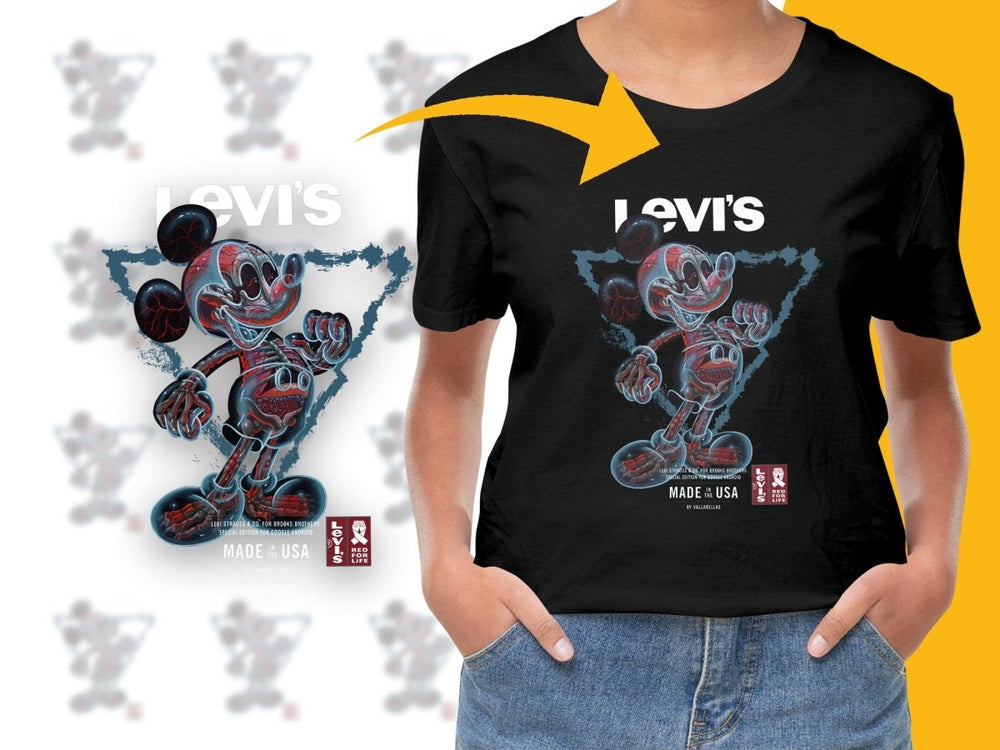 Mickey Mouse Graphic Jeans Brand PNG File - Teepew