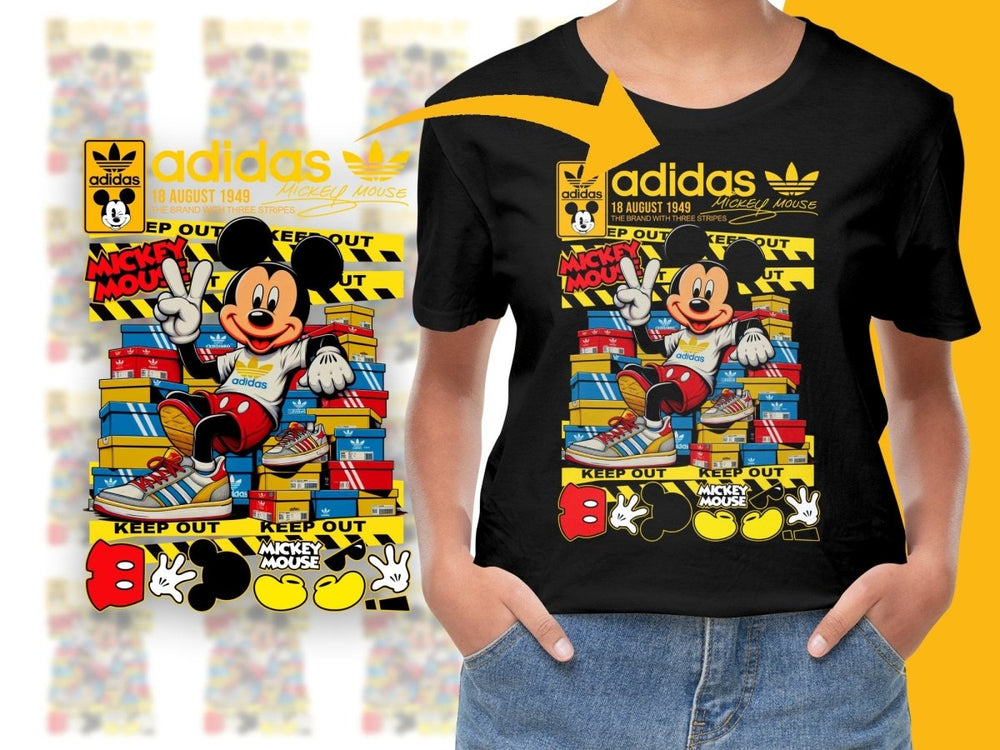 Mickey Mouse Sport Brand Collaboration Graphic PNG File - Teepew