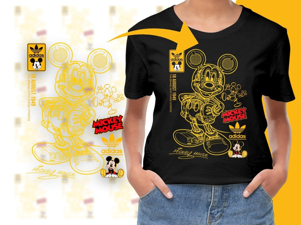 Mickey Mouse Sport Brand Collaboration Graphic PNG File - Teepew