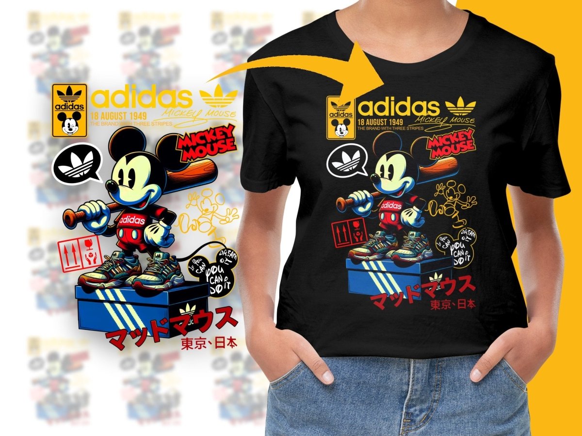 Mickey Mouse Sport Brand Collaboration Loose PNG File - Teepew