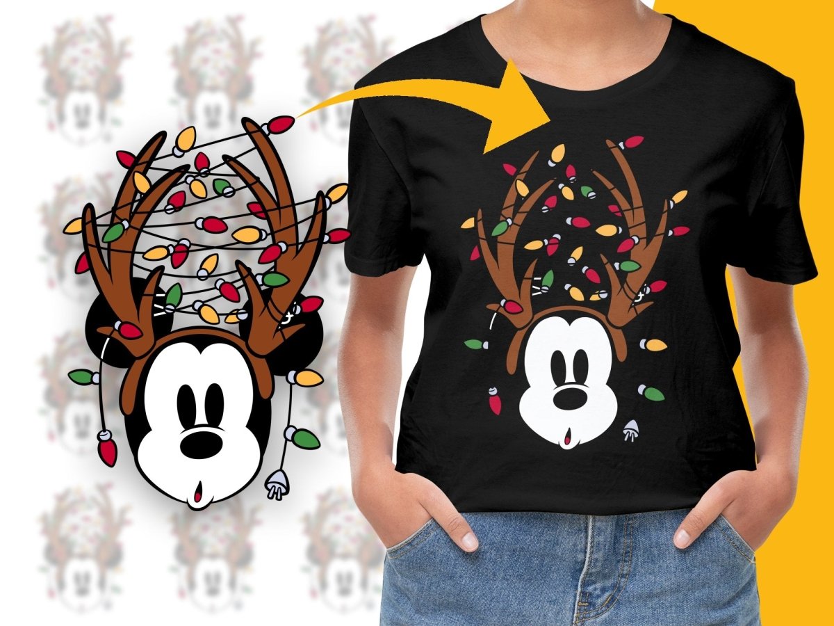Mickey Mouse Tangled Christmas Lights PNG File - Teepew