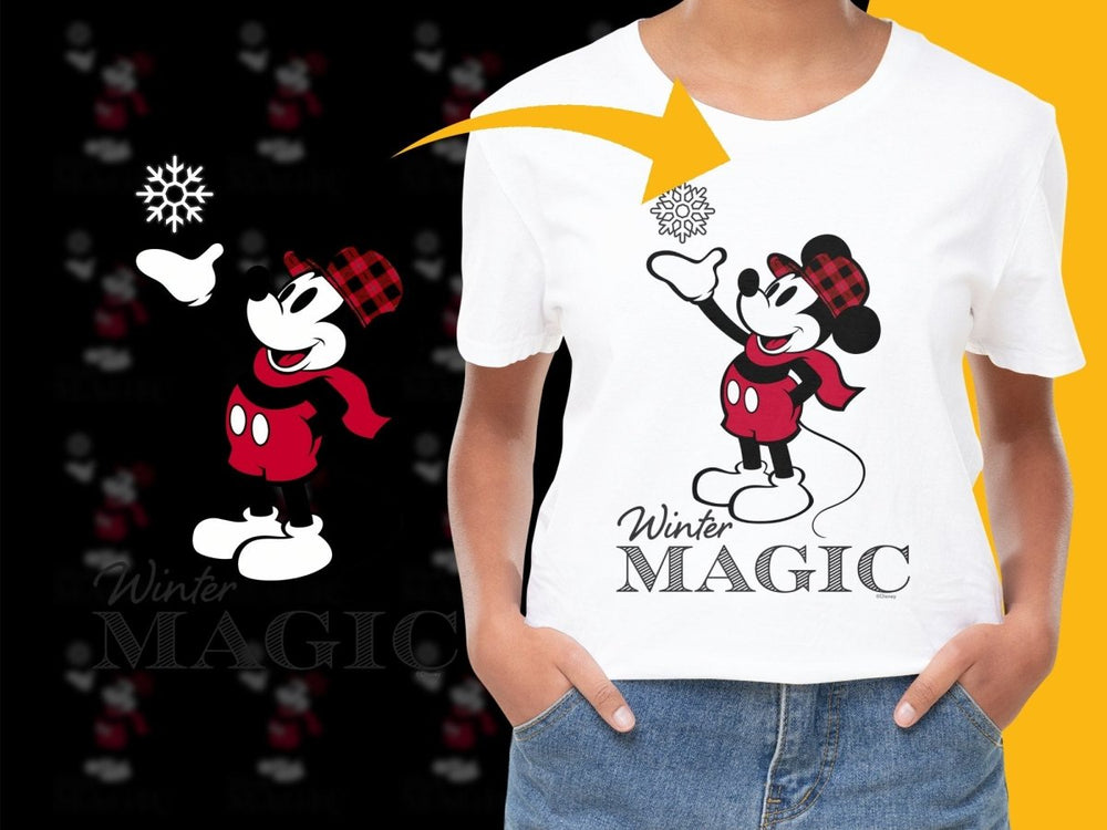 Mickey Mouse Winter Magic Christmas Graphic PNG File - Teepew