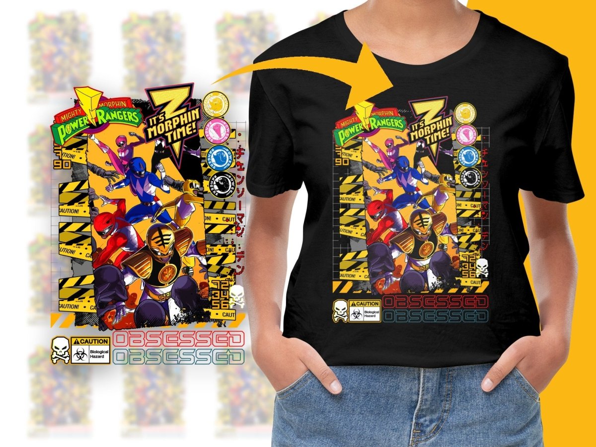 Mighty Morphin Power Rangers It's Morphin Time PNG File - Teepew