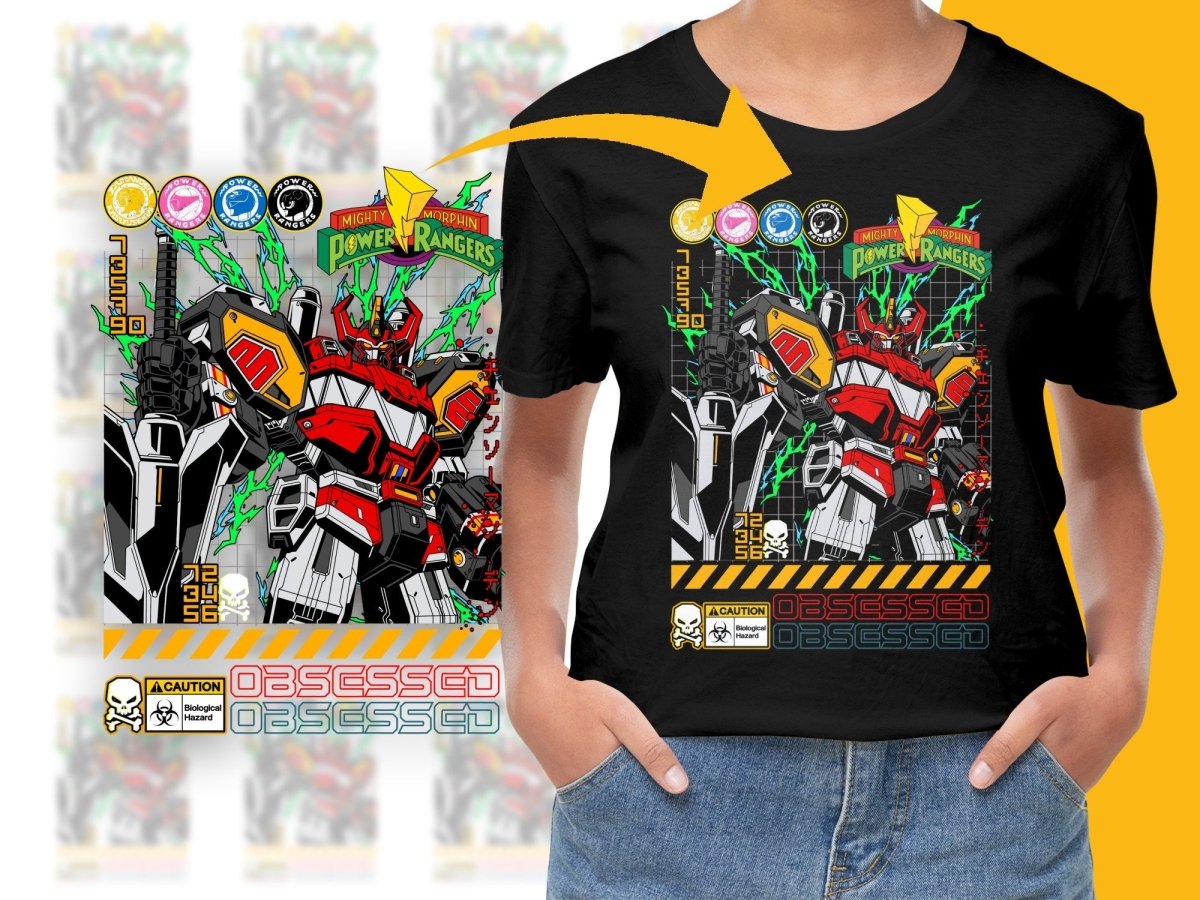 Mighty Morphin Power Rangers Obsessed Graphic PNG File - Teepew