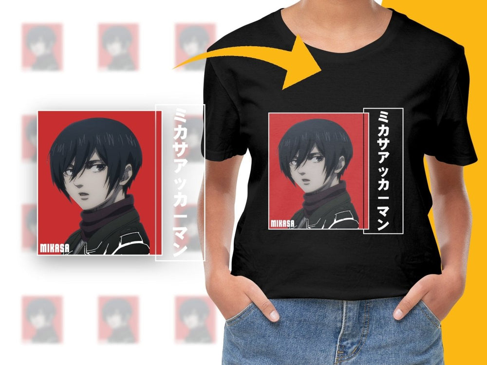 Mikasa Ackerman Anime Character PNG Digital - Teepew