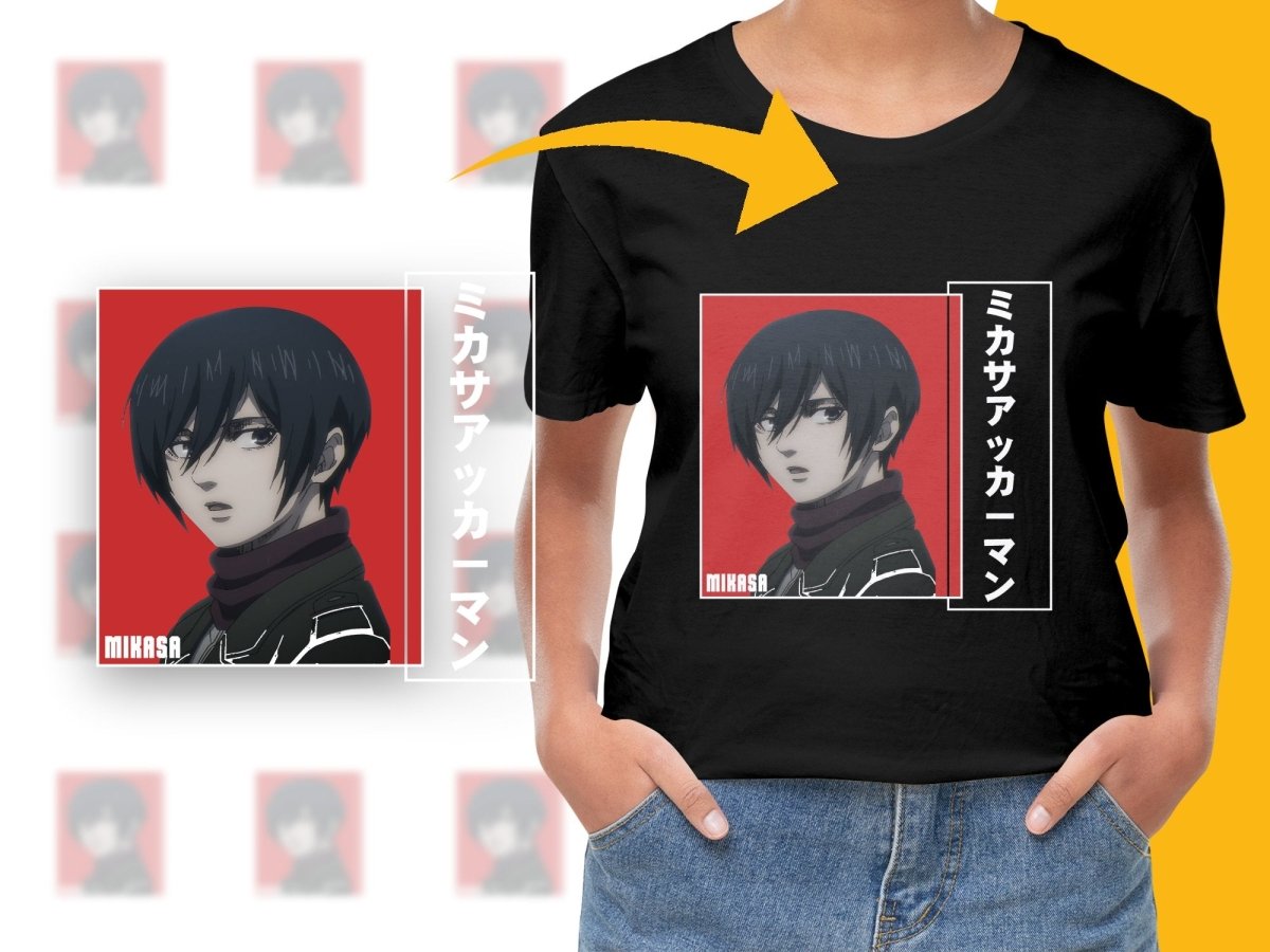 Mikasa Ackerman Anime Character PNG Digital - Teepew