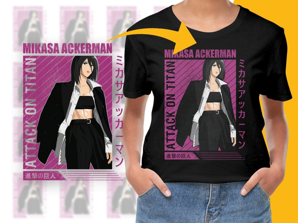 Mikasa Ackerman Attack on Titan Poster PNG Digital - Teepew