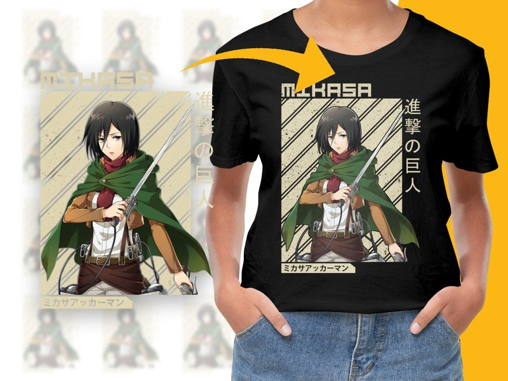 Mikasa Ackerman Digital Anime Character PNG Digital Download - Teepew