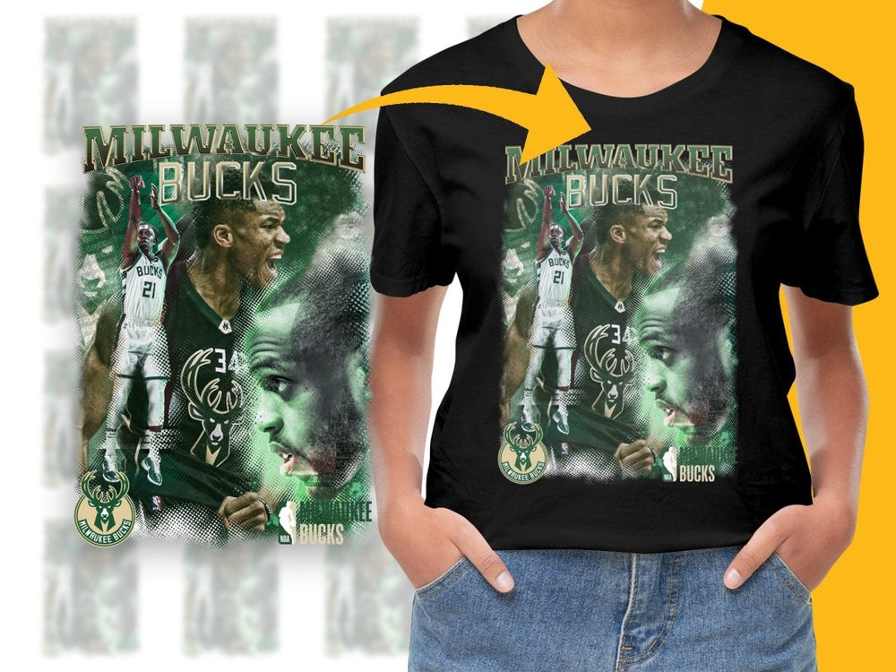 Milwaukee Bucks NBA Players Png Bootleg Digital Download - Teepew