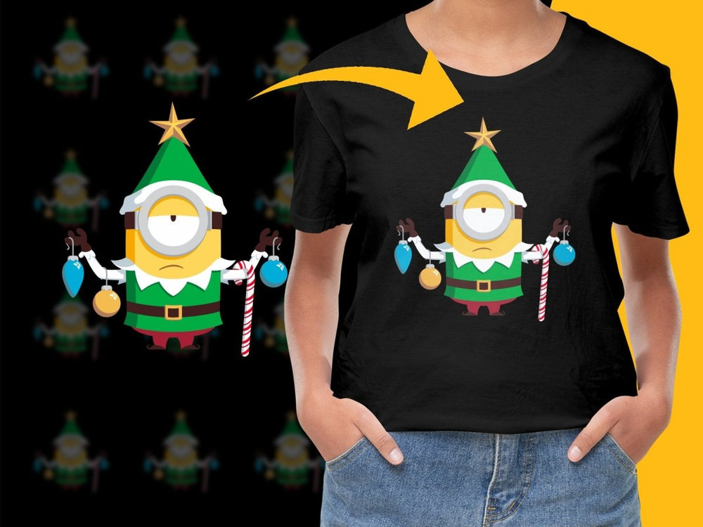 Minion Christmas Elf Funny Graphic PNG File - Teepew