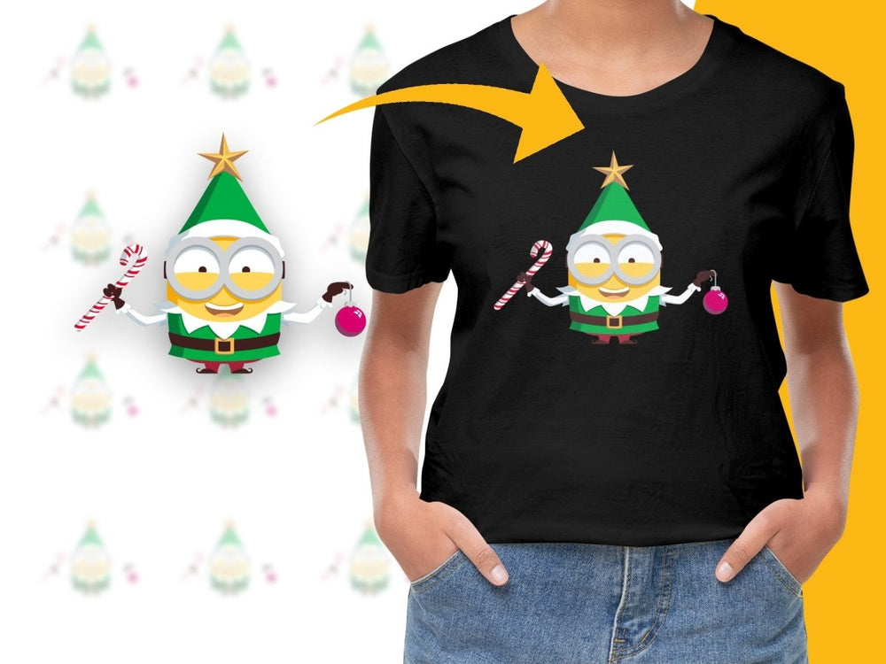 Minions Christmas Elf Holding Candy Cane PNG File - Teepew