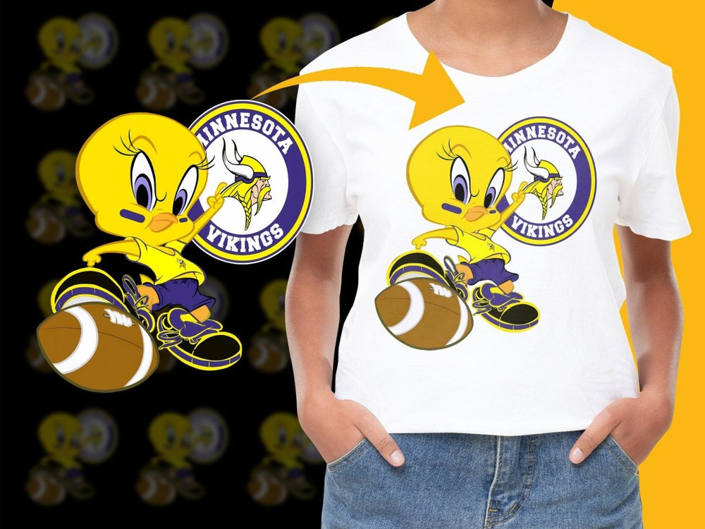 Minnesota Vikings Cartoon Character Football Fan PNG File - Teepew