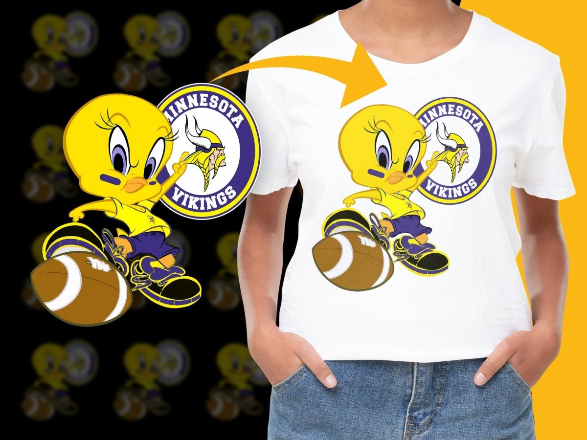 Minnesota Vikings Cartoon Character Football Fan PNG File - Teepew