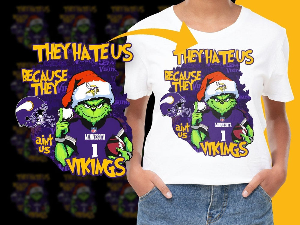 Minnesota Vikings Grinch Holding Football PNG File - Teepew