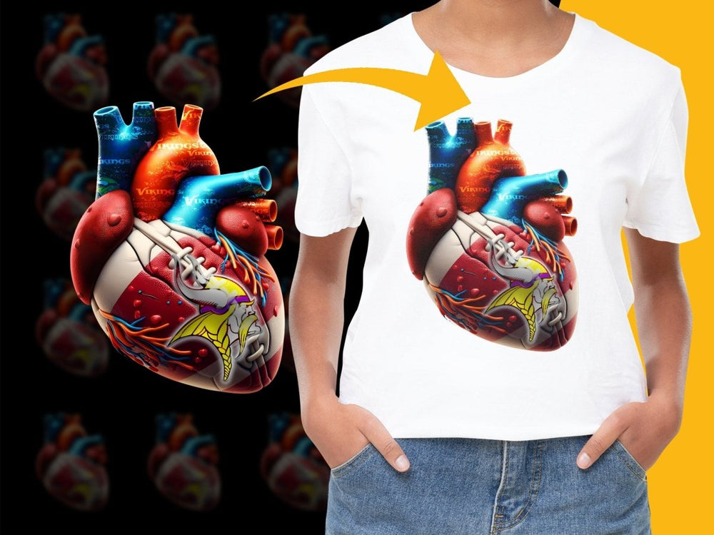 Minnesota Vikings Heart Art Design PNG File - Teepew