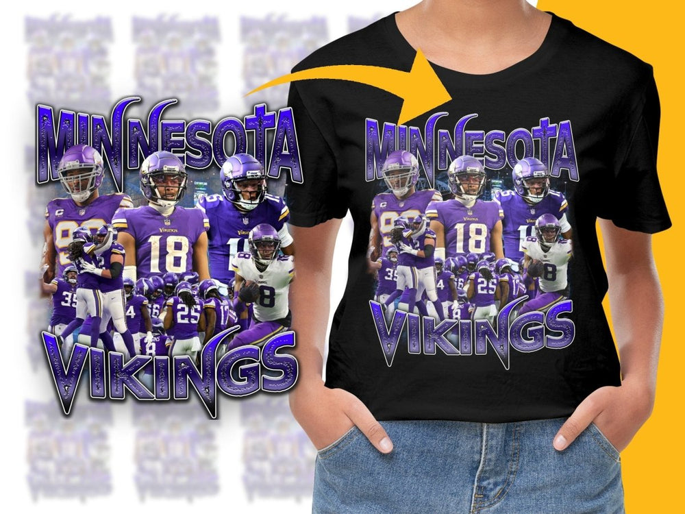 Minnesota Vikings Players Bootleg PNG File - Teepew