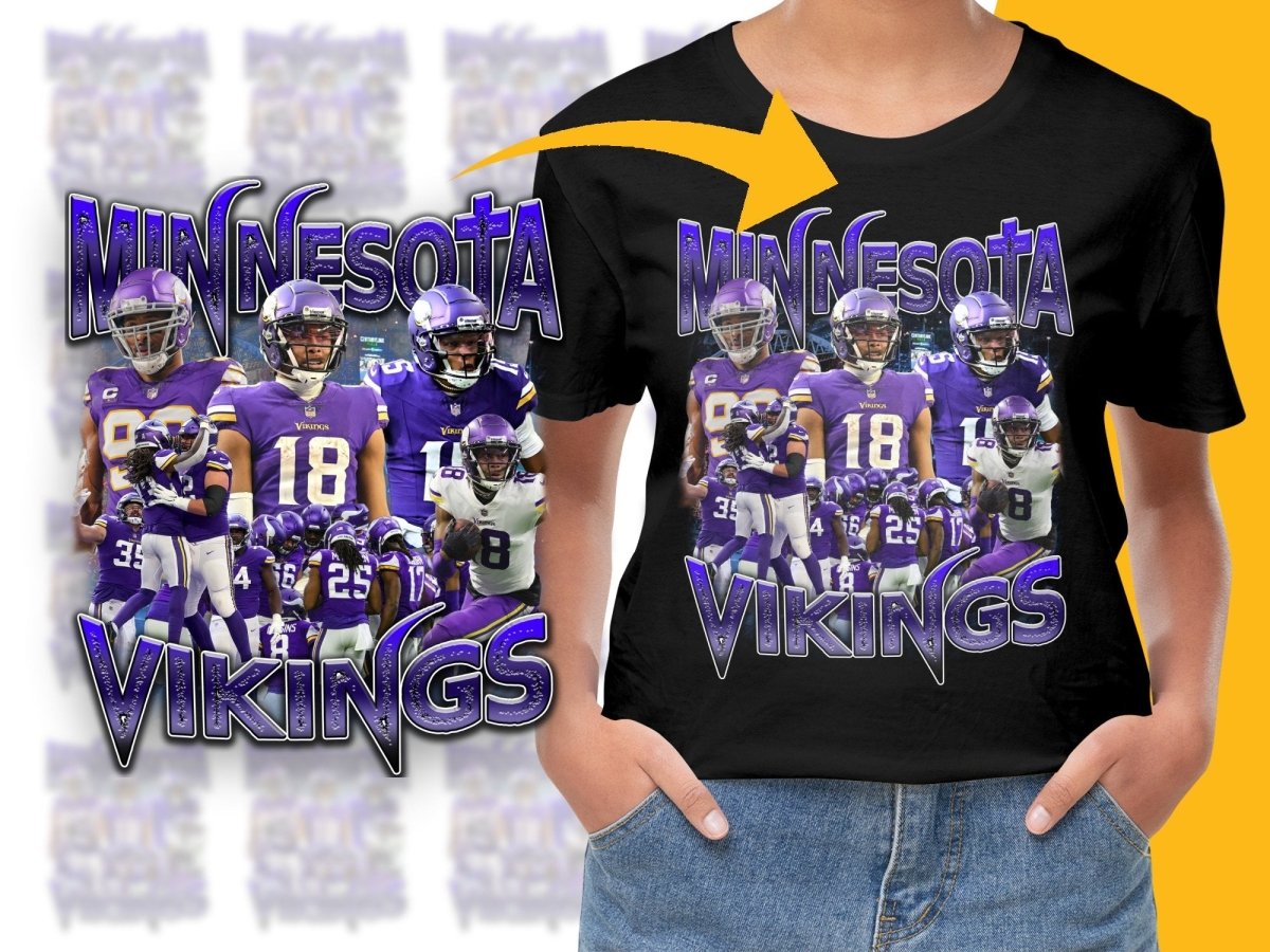 Minnesota Vikings Players Bootleg PNG File - Teepew