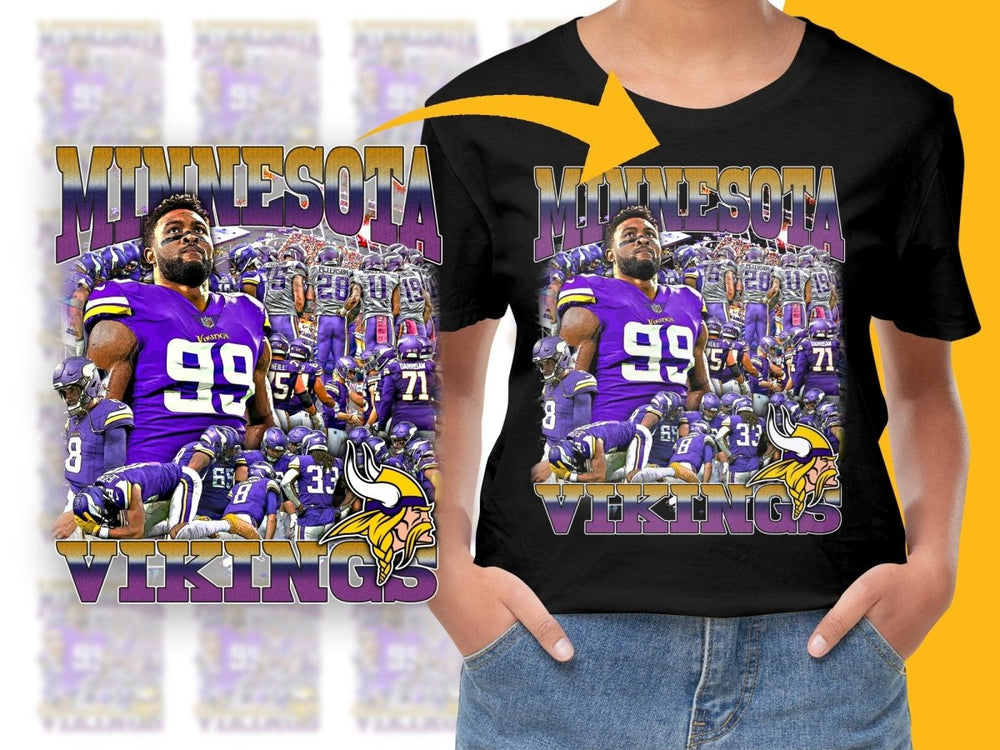 Minnesota Vikings Players Bootleg PNG File - Teepew