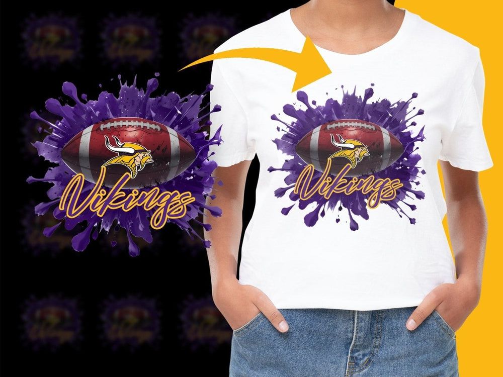 Minnesota Vikings Splatter Paint NFL Team PNG File - Teepew