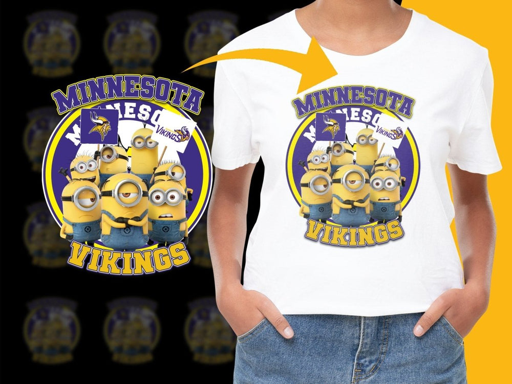 Minnesota Vikings Themed Minions Graphic PNG File - Teepew