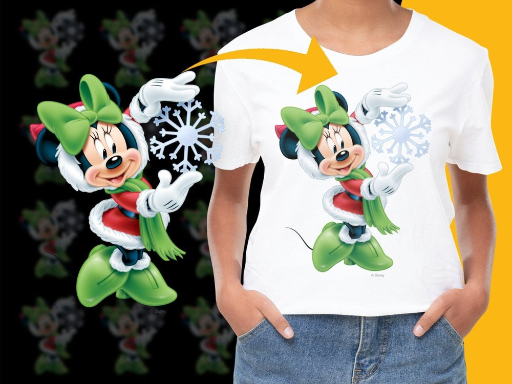 Minnie Mouse Christmas Snowflake Festive Holiday PNG File - Teepew