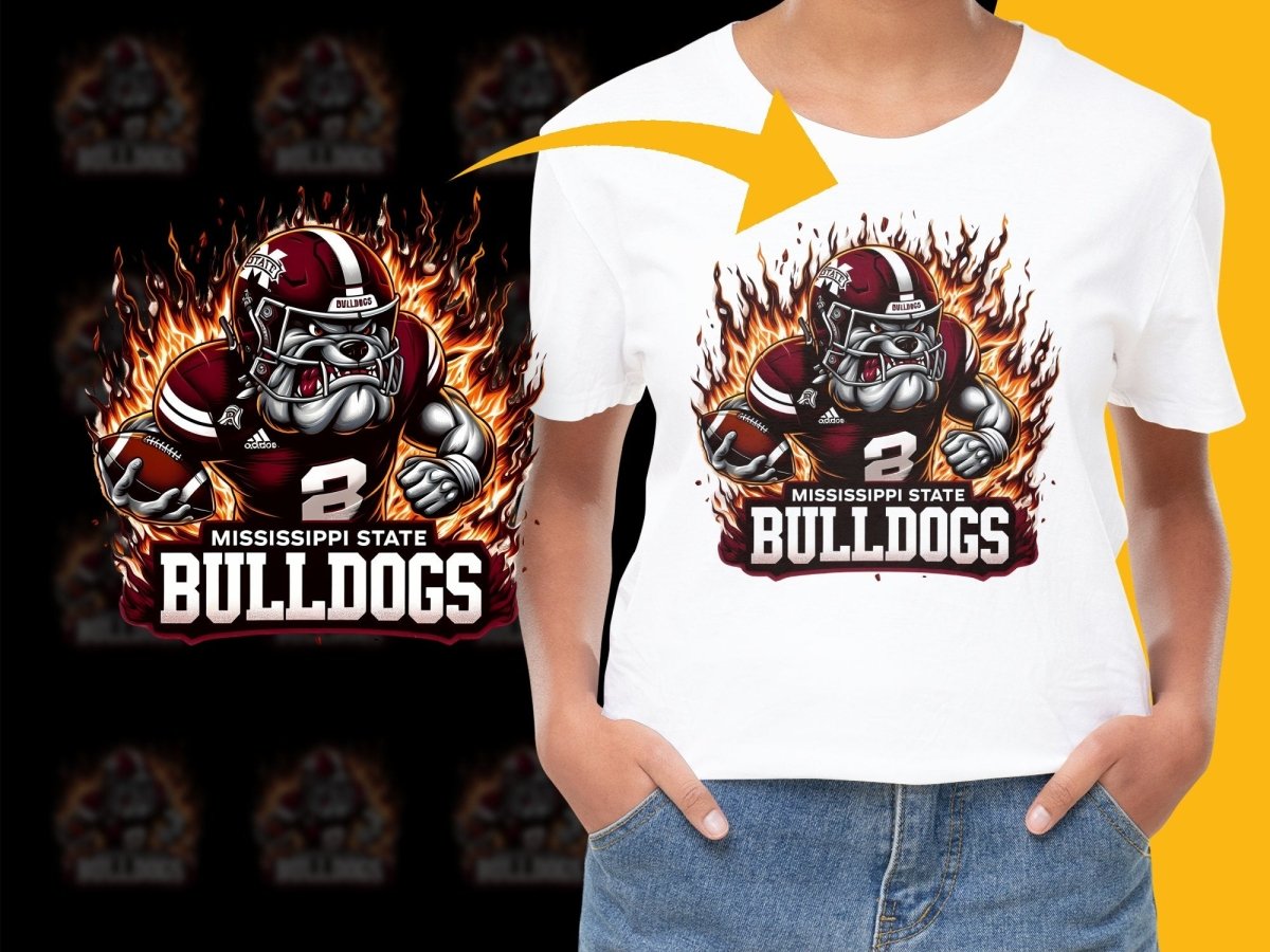 Mississippi State Bulldogs Football Graphic PNG File - Teepew