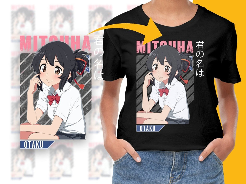 Mitsuha Otaku High Quality Anime Character PNG Digital - Teepew