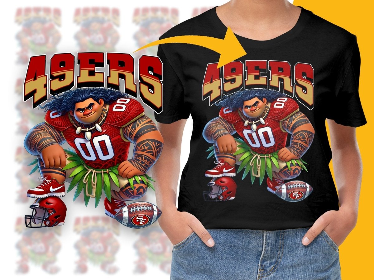 Moana Inspired 49ers Themed Sports Graphic PNG File - Teepew