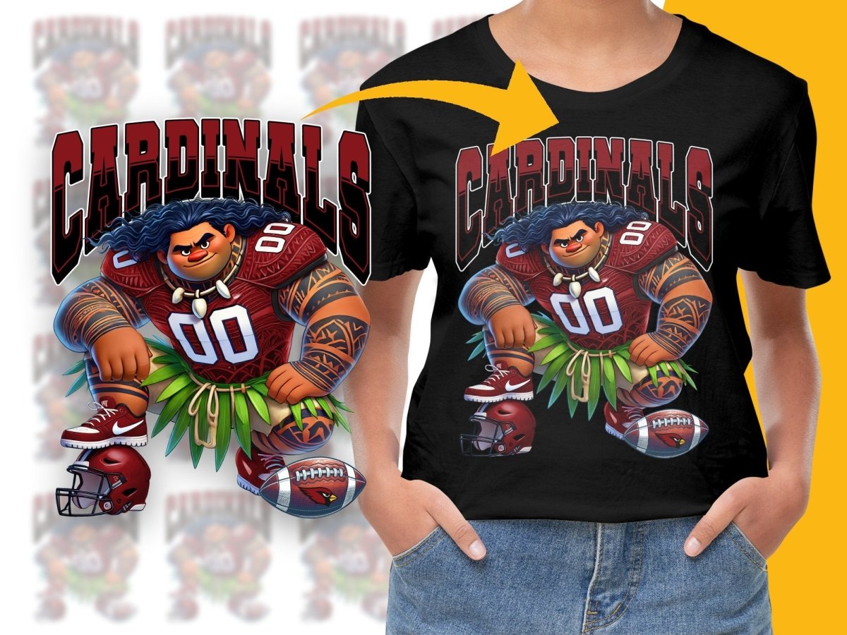 Moana Inspired Cardinals Football Fan Graphic PNG File - Teepew