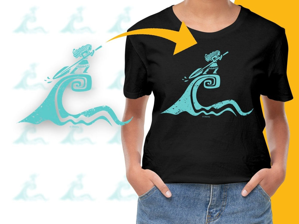 Moana Riding the Waves Disney PNG File - Teepew