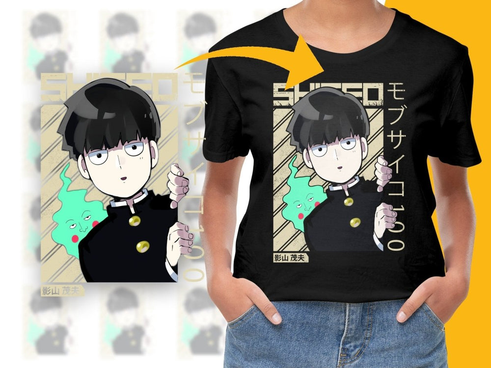 Mob Psycho 100 Character Shigeo Kageyama PNG Digital - Teepew