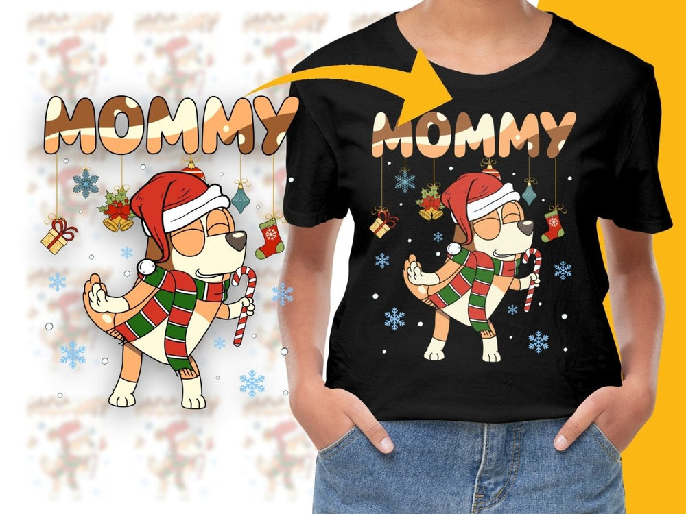 Mommy Christmas Character Holding Candy Cane PNG File - Teepew
