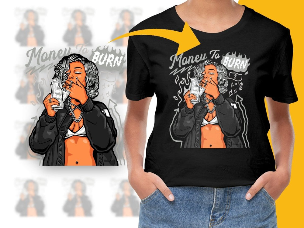 Money To Burn Graphic PNG File - Teepew