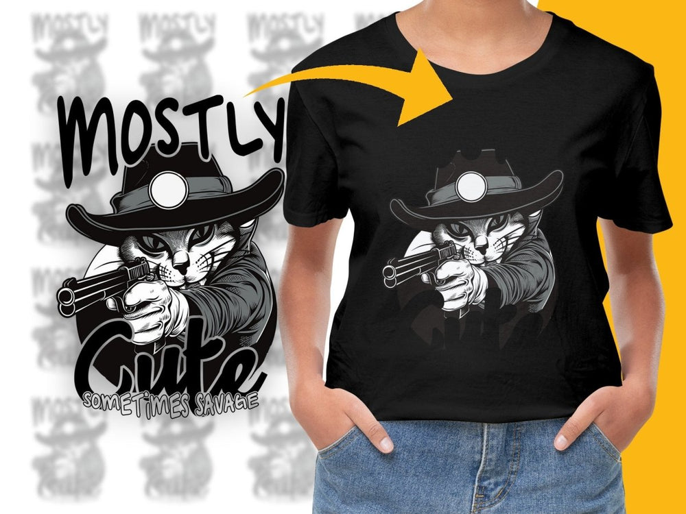 Mostly Cute Sometimes Savage PNG File - Teepew