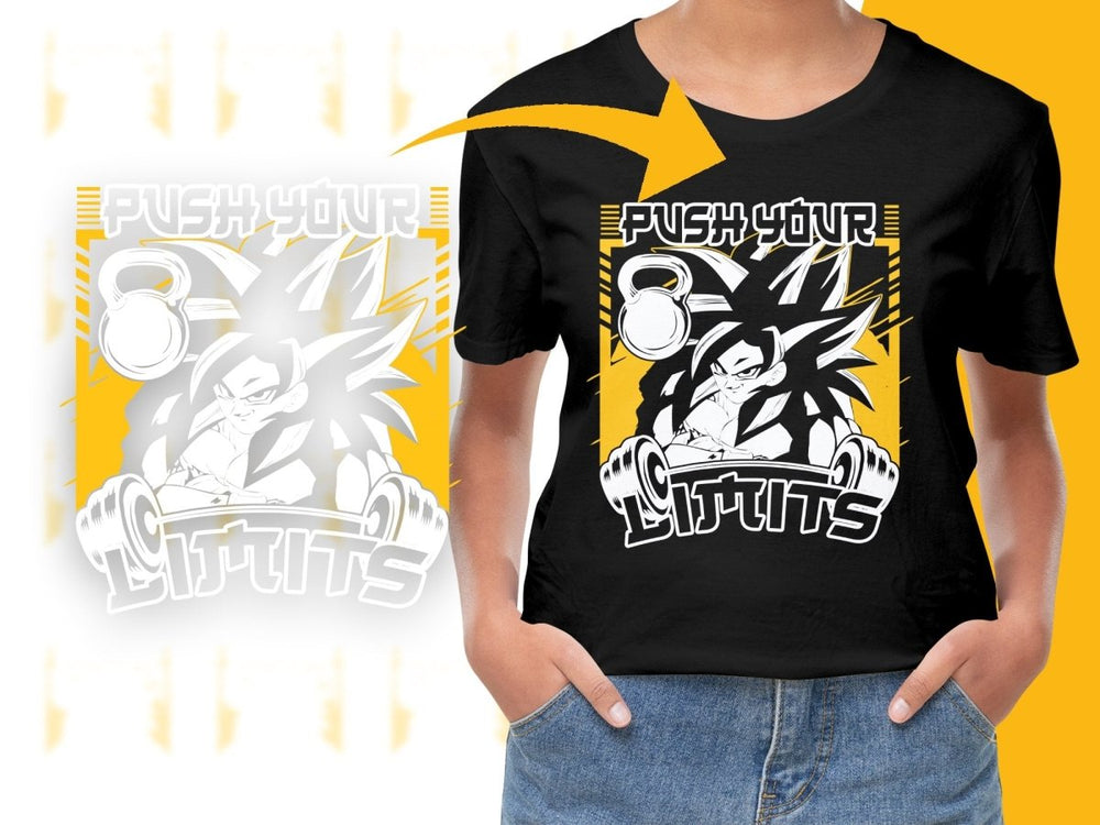 Motivational Push Your Limits Anime Character PNG File - Teepew