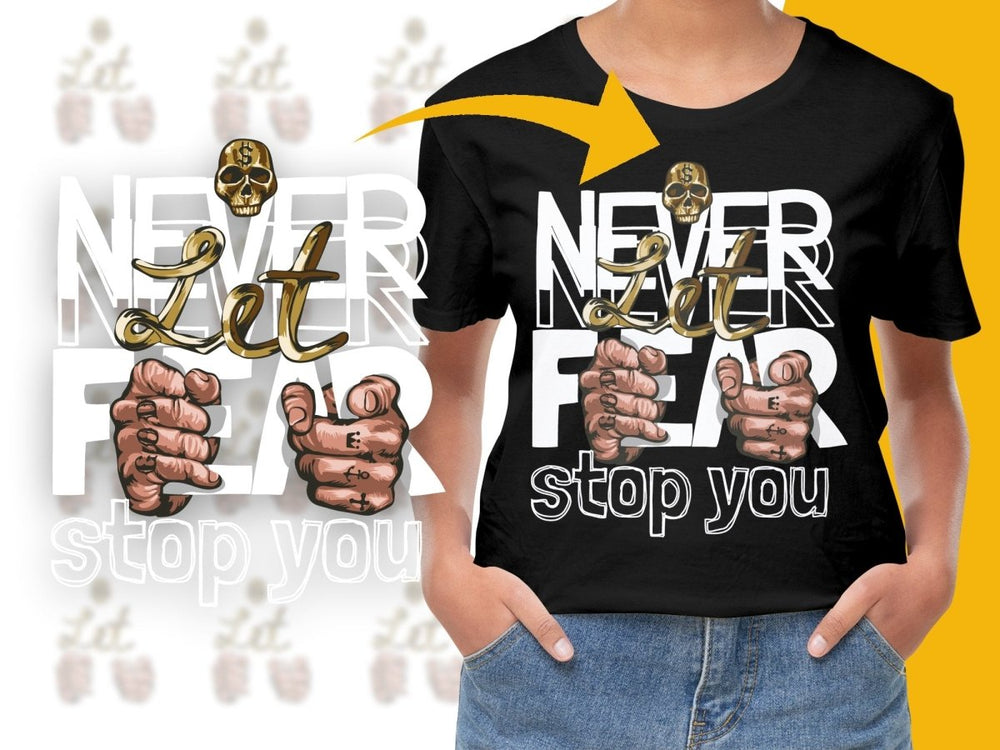 Motivational Skull Never Let Fear Stop You PNG File - Teepew