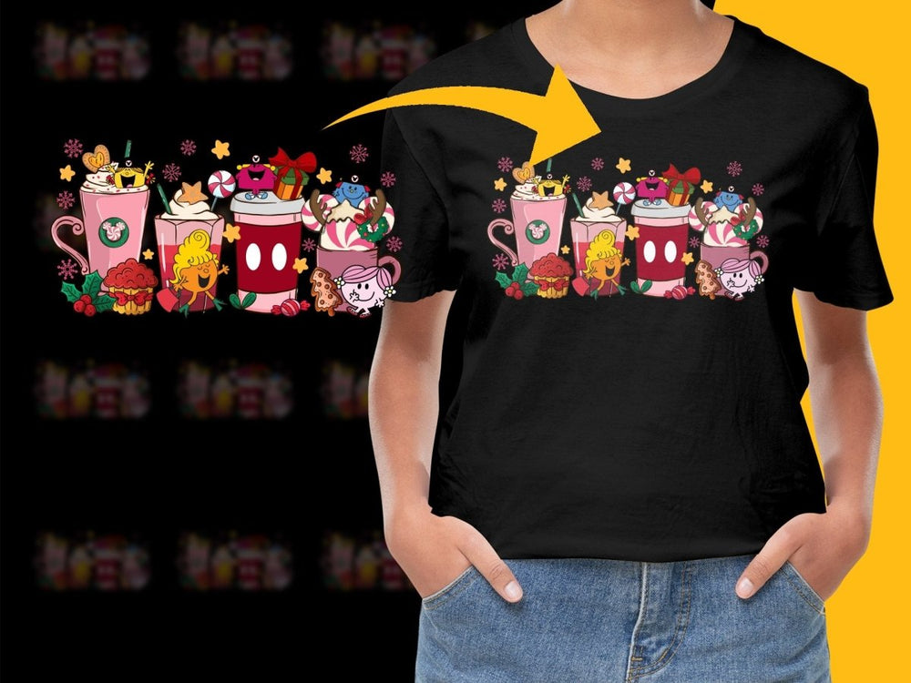 Mr. Men Little Miss Christmas Drinks PNG File - Teepew