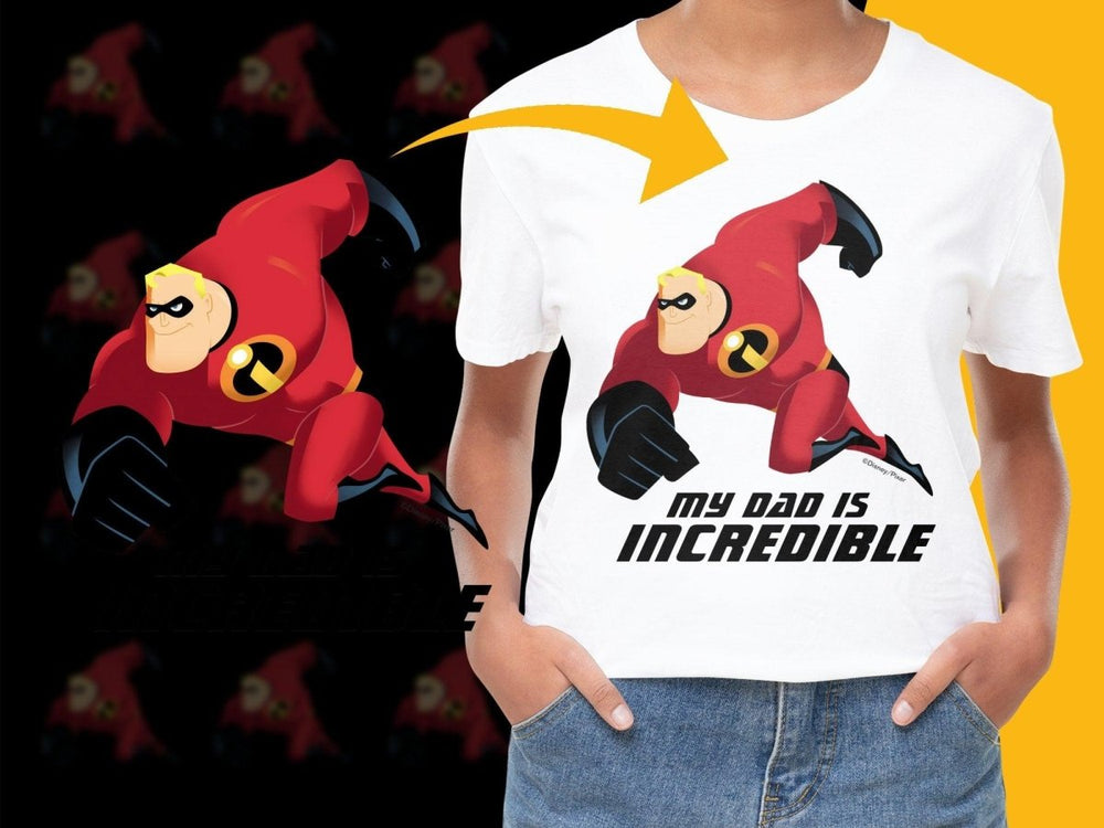 My Dad is Incredible Mr. Incredible PNG File - Teepew